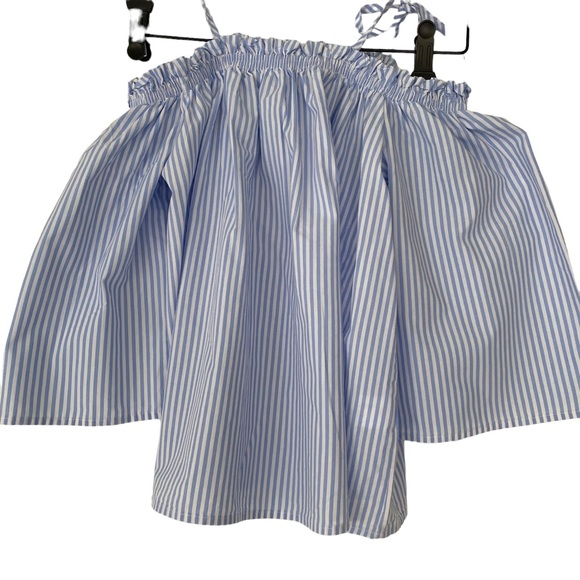 H&M Off-the-Shoulder Striped Blouse - Girls 14-16 (Size S) - Picture 4 of 5